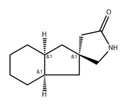 Spiro[2H-indene-2,3-pyrrolidin]-5-one, 1,3,3a,4,5,6,7,7a-octahydro-, stereoisomer (9CI) Struktur