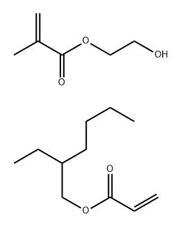 2-Propenoic acid, 2-methyl-, 2-hydroxyethyl ester, polymer with 2-ethylhexyl 2-propenoate Struktur