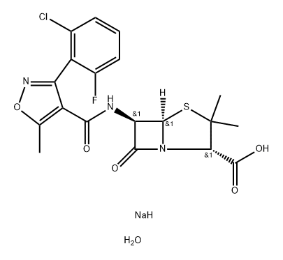 Floxacillinsodium Struktur