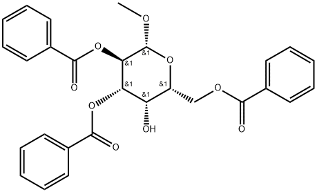 β-D-Galactopyranoside, methyl, 2,3,6-tribenzoate Struktur