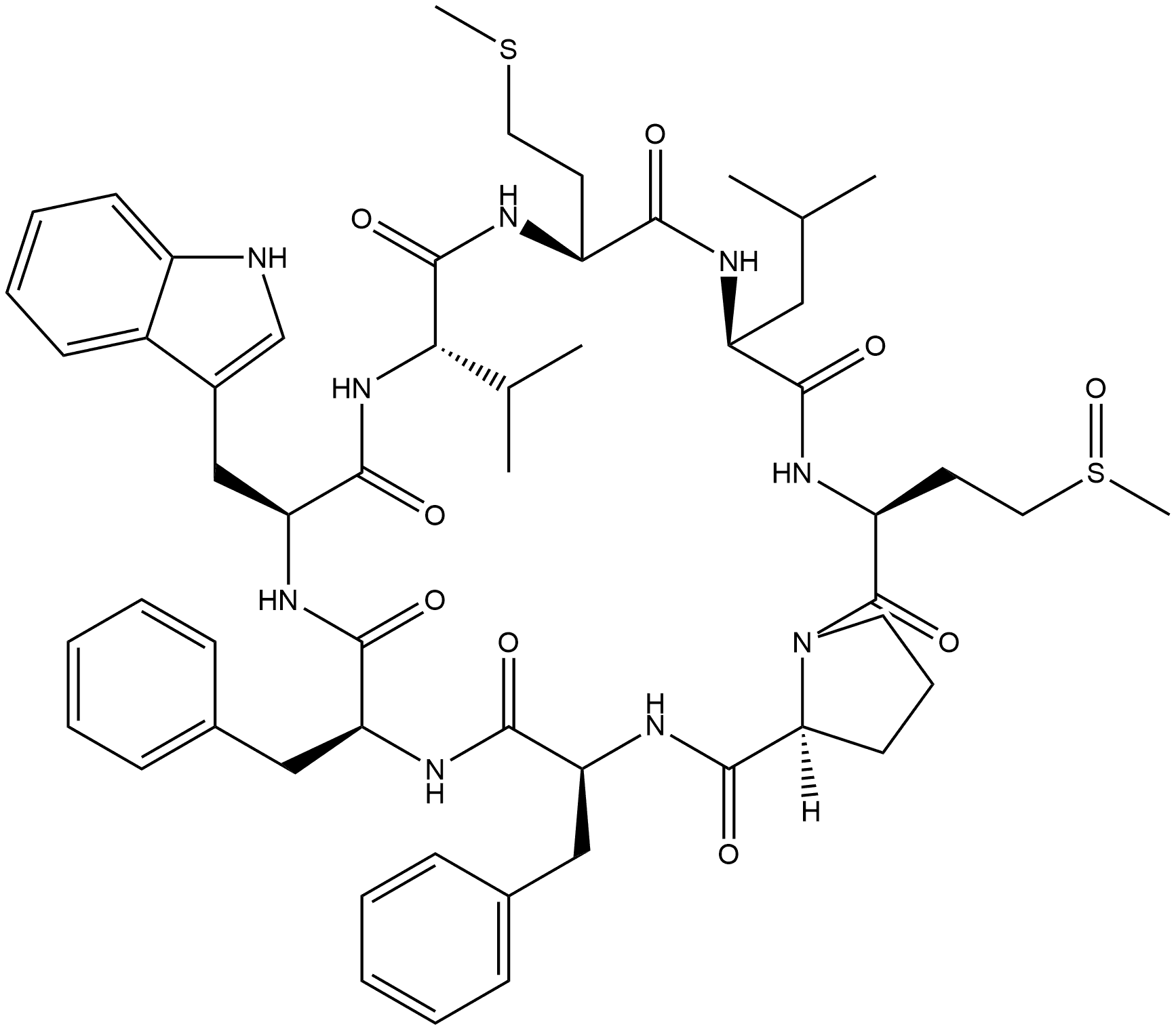 Cyclolinopeptide I Struktur