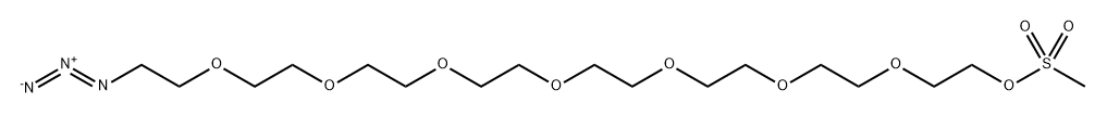 Ethanol, 2-[2-[2-[2-[2-[2-[2-(2-azidoethoxy)ethoxy]ethoxy]ethoxy]ethoxy]ethoxy]ethoxy]-, 1-methanesulfonate Struktur