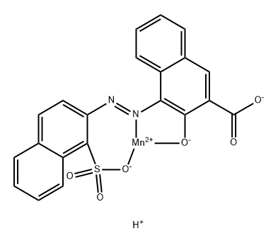 Manganese, 3-hydroxy-4-[(1-sulfo-2-naphthalenyl)azo]-2-naphthalenecarboxylic acid complex Struktur