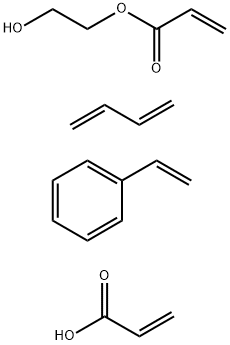 2-Propenoic acid, polymer with 1,3-butadiene, ethenylbenzene and 2-hydroxyethyl 2-propenoate Struktur