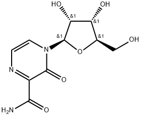 3,4-二氫-3-氧代-4-BETA-D-呋喃核糖基-2-吡嗪甲酰胺 結(jié)構(gòu)式