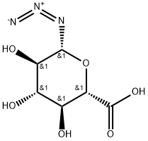 (2S,3S,4S,5R,6R)-6-azido-3,4,5-trihydroxyoxane-2-carboxylic acid Struktur