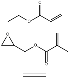 2-Propenoic acid, 2-methyl-, 2-oxiranylmethyl ester, polymer with ethene and ethyl 2-propenoate Struktur