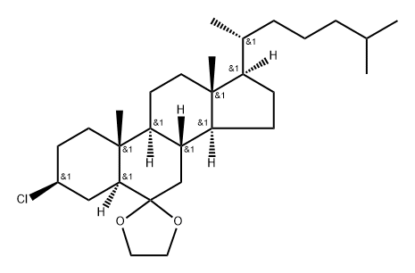 3β-Chloro-5α-cholestan-6-one ethylene acetal Struktur