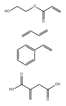 Butanedioic acid, methylene-, polymer with 1,3-butadiene, ethenylbenzene and 2-hydroxyethyl, 2-propenoate Struktur