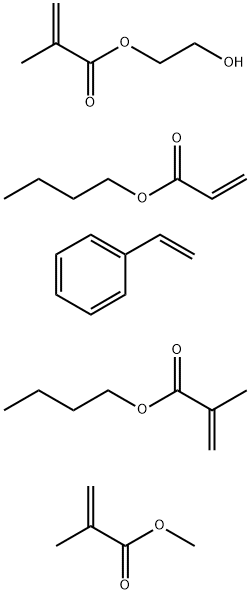 2-Propenoic acid, 2-methyl-, butyl ester, polymer with butyl 2-propenoate, ethenylbenzene, 2-hydroxyethyl 2-methyl-2-propenoate and methyl 2-methyl-2-propenoate Struktur