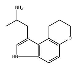 Pyrano[3,2-e]indole-1-ethanamine, 3,7,8,9-tetrahydro-α-methyl- Struktur