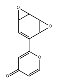 4H-Pyran-4-one, 2-[(1R,2R,4R,7R)-3,8-dioxatricyclo[5.1.0.02,4]oct-5-en-5-yl]-, rel-(-)- (9CI) Struktur