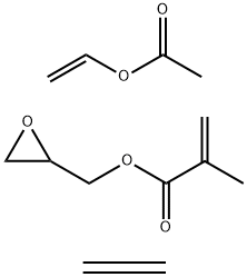 2-Propenoic acid, 2-methyl-, oxiranylmethyl ester, polymer with ethene and ethenyl acetate Struktur