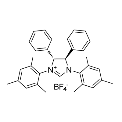 (4R,5R)-1,3-Dimesityl-4,5-diphenyl-4,5-dihydro-1H-imidazol-3-ium tetrafluoroborate Struktur