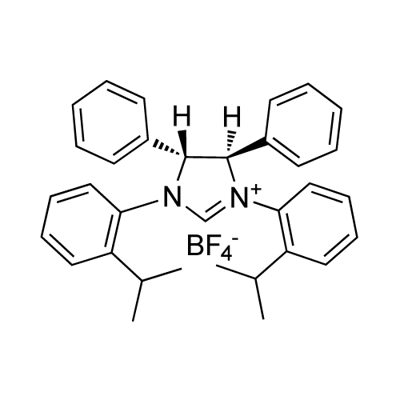 (4R,5R)-1,3-Bis(2-isopropylphenyl)-4,5-diphenyl-4,5-dihydro-1H-imidazol-3-ium tetrafluoroborate Struktur