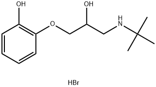 2-(3-(tert-butylamino)-2-hydroxypropoxy)phenolhydrobromide Struktur