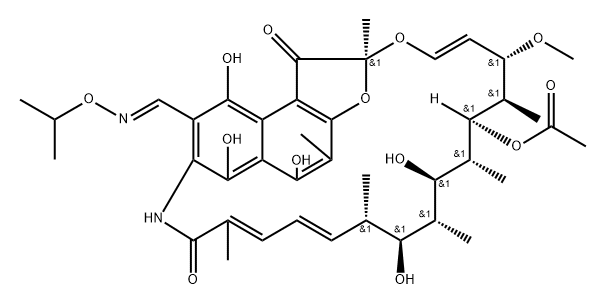 Rifamycin, 3-[[ (1-methylethoxy)imino]methyl]- Struktur