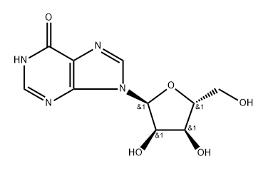 6H-Purin-6-one, 1,9-dihydro-9-α-D-ribofuranosyl- Struktur