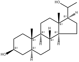 5α-プレグナン-3β,20-ジオール 化學(xué)構(gòu)造式