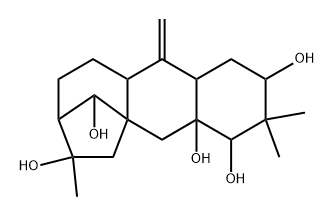 (2S,10aα,11aα,12R)-Tetradecahydro-3,3,7-trimethyl-11-methylene-5aβ,8β-methano-5aH-cyclohepta[b]naphthalene-2α,4α,4aβ,7β,12-pentol Struktur