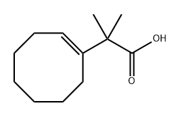 α,α-Dimethyl-1-cyclooctene-1-acetic acid Struktur