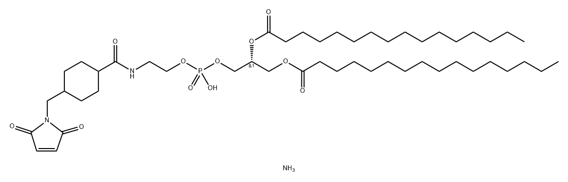 1,2-dipalMitoyl-sn-glycero-3-phosphoethanolaMine-N-[4-(p-MaleiMidoMethyl)cyclohexane-carboxaMide] (sodiuM salt)|1,2-DIPALMITOYL-SN-GLYCERO-3-PHOSPHOETHANOLAMINE-N-[4-(P-MALEIMIDOMETHYL)CYCLOHEXANE-CARBOXAMIDE] (SODIUM SALT);16:0 PE MCC