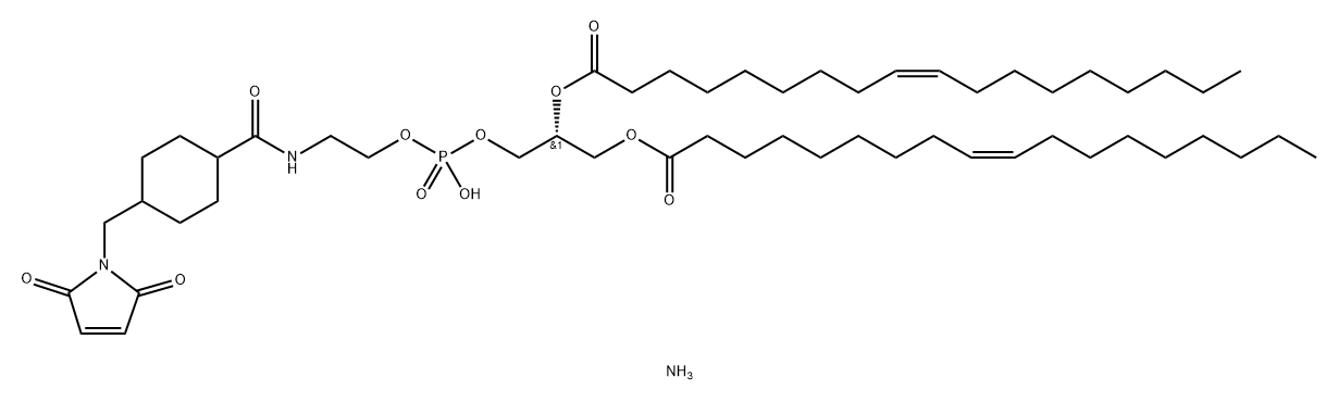 1,2-dioleoyl-sn-glycero-3-phosphoethanolaMine-N-[4-(p-MaleiMidoMethyl)cyclohexane-carboxaMide] (sodiuM salt) Struktur