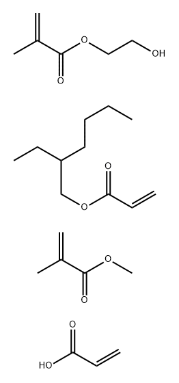 2-Propenoic acid, 2-methyl-, 2-hydroxyethyl ester, polymer with 2-ethylhexyl 2-propenoate, methyl 2-methyl-2-propenoate and 2-propenoic acid Struktur