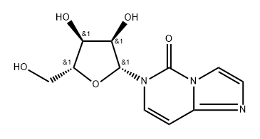 Imidazo[1,2-c]pyrimidin-5(6H)-one, 6-β-D-ribofuranosyl- Struktur