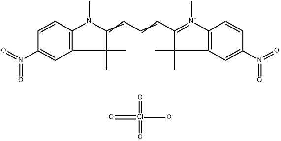 2-[3-(1,3-二氫-5-硝基-1,1,3-三甲基-2H-吲哚-2-亞基)-1-丙烯-1-基]-5-硝基-1,1,3-三甲基-3H-吲哚過(guò)氯酸鹽 結(jié)構(gòu)式