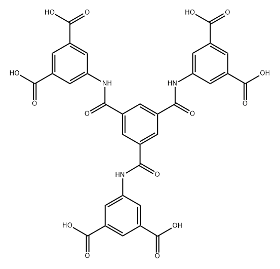 5,5',5''-((benzene-1,3,5-tricarbonyl)tris(azanediyl))triisophthalic acid Struktur