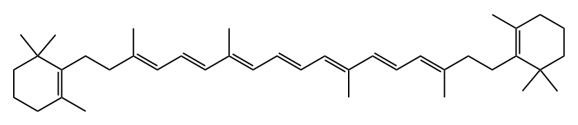 7,8,7',8'-Tetrahydro-β-carotene Struktur