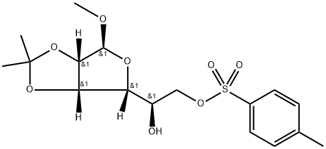 Methyl 2,3-O-isopropylidene-6-O-tosyl-α-D-mannofuranoside Struktur