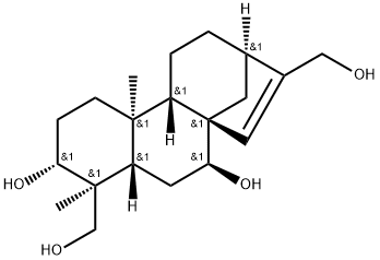 (4S)-Kaur-15-ene-3α,7β,17,19-tetrol Struktur