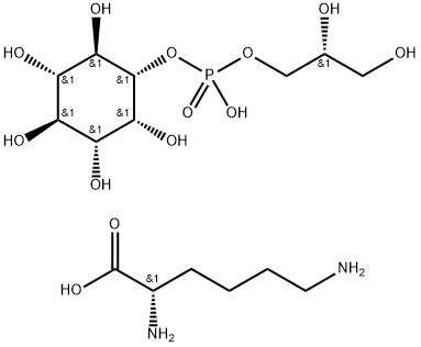 L-Lysine, compd. with D-myo-inositol 1-[(2R)-2,3-dihydroxypropyl hydrogen phosphate] (1:1) Struktur