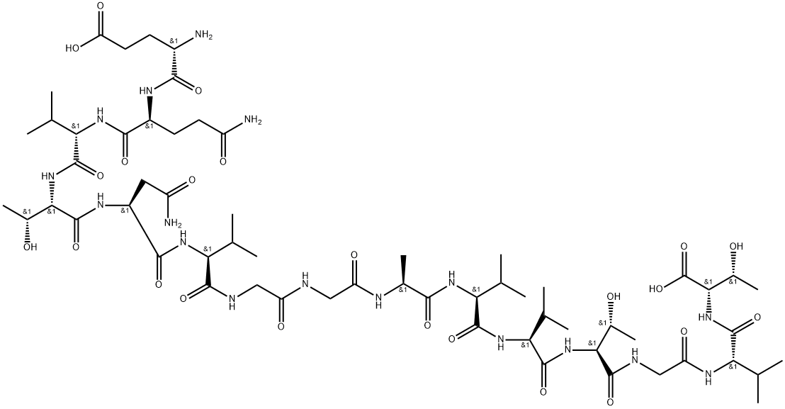 L-Threonine, L-α-glutamyl-L-glutaminyl-L-valyl-L-threonyl-L-asparaginyl-L-valylglycylglycyl-L-alanyl-L-valyl-L-valyl-L-threonylglycyl-L-valyl- Struktur