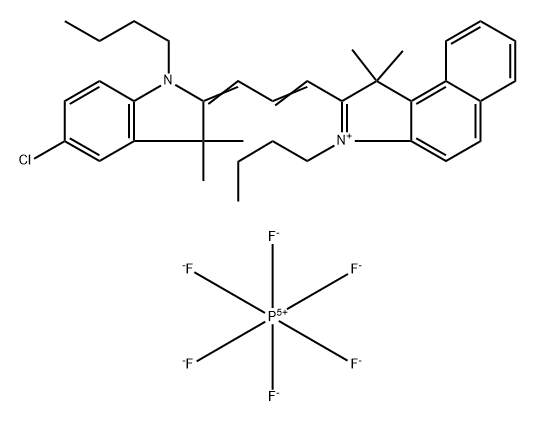 3-丁基-2-[3-(1-丁基-5-氯-1,3-二氫-3,3-二甲基-2H-吲哚-2-亞基)-1-丙烯-1-基]-1,1-二甲基-1H-苯並[E]吲哚六氟磷酸鹽 結(jié)構(gòu)式