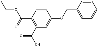 5-(benzyloxy)-2-(ethoxycarbonyl)benzoicacid Struktur