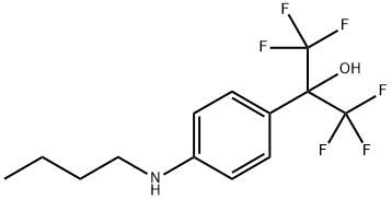 Benzenemethanol, 4-(butylamino)-α,α-bis(trifluoromethyl)- Struktur