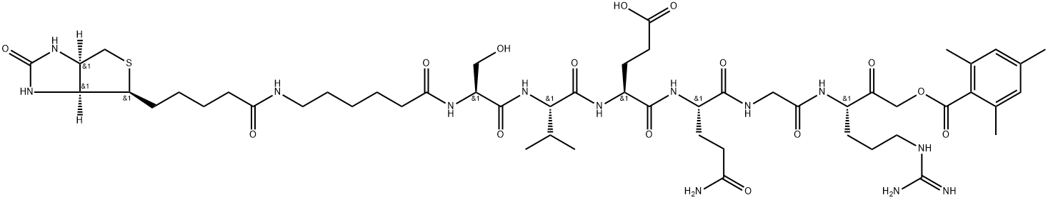 Biotinyl-εAhx-SCC1 (263-268)-2,4,6-trimethylbenzoyloxy-methylketone Struktur