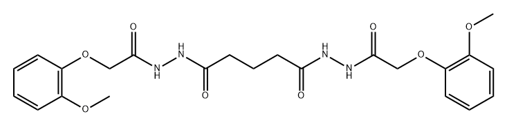 N'1,N'5-bis[(2-methoxyphenoxy)acetyl]pentanedihydrazide Struktur