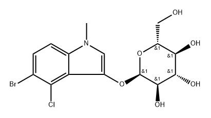 5-Bromo-4-chloro-1-methyl-3-indolyl α-D-glucopyranoside Struktur