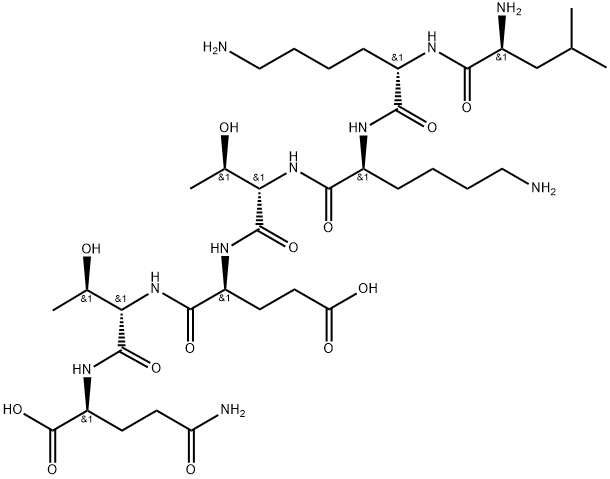 L-Glutamine, L-leucyl-L-lysyl-L-lysyl-L-threonyl-L-α-glutamyl-L-threonyl- Struktur