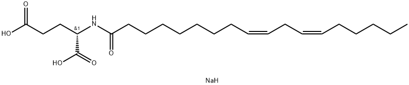 L-Glutamic acid, N-[(9Z,12Z)-1-oxo-9,12-octadecadienyl]-, sodium salt (9CI) Struktur