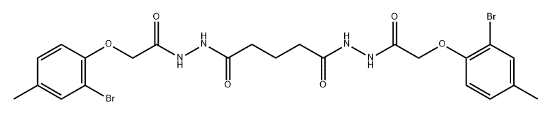 N'1,N'5-bis[(2-bromo-4-methylphenoxy)acetyl]pentanedihydrazide Struktur