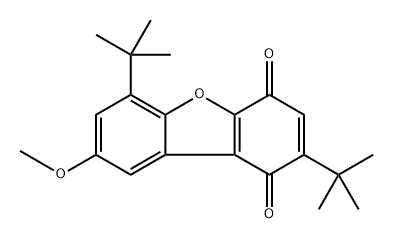 1,4-Dibenzofurandione, 2,6-bis(1,1-dimethylethyl)-8-methoxy- Struktur