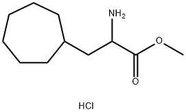 Cycloheptanepropanoic acid, α-amino-, methyl ester, hydrochloride (1:1) Struktur