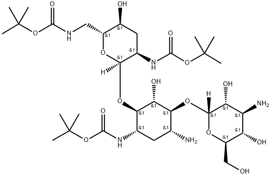 N-Tri-boc Tobramycin Struktur