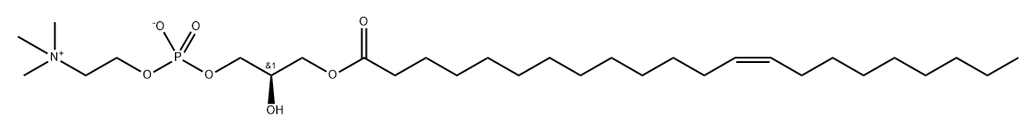 3,5,9-Trioxa-4-phosphahentriacont-22-en-1-aminium, 4,7-dihydroxy-N,N,N-trimethyl-10-oxo-, inner salt, 4-oxide, (7R,22Z)- Struktur