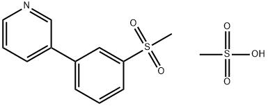 Pyridine, 3-[3-(methylsulfonyl)phenyl]-, methanesulfonate (1:1) Struktur